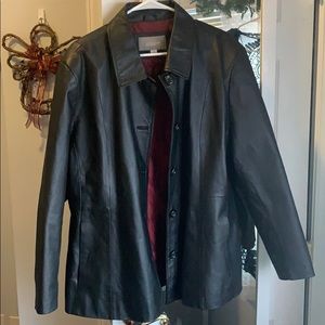 Croft & Barrow leather jacket 1x